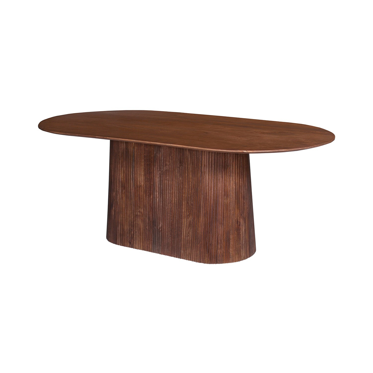 Interiax Eettafel 'Camille' Ovaal 200 cm - Mangohout Bruin - 200x100x76 cm