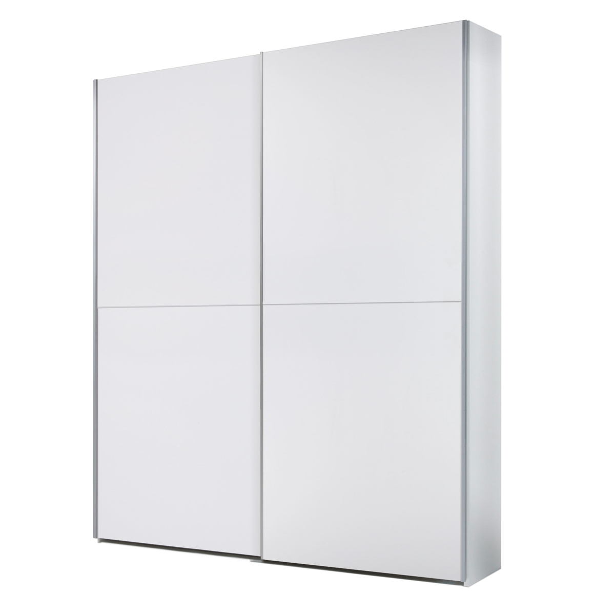 Interiax Kledingkast 'Emma' – Witte Schuifdeurkast met 2 Hangers & 2 Legplanken | 195x170x57.5 cm