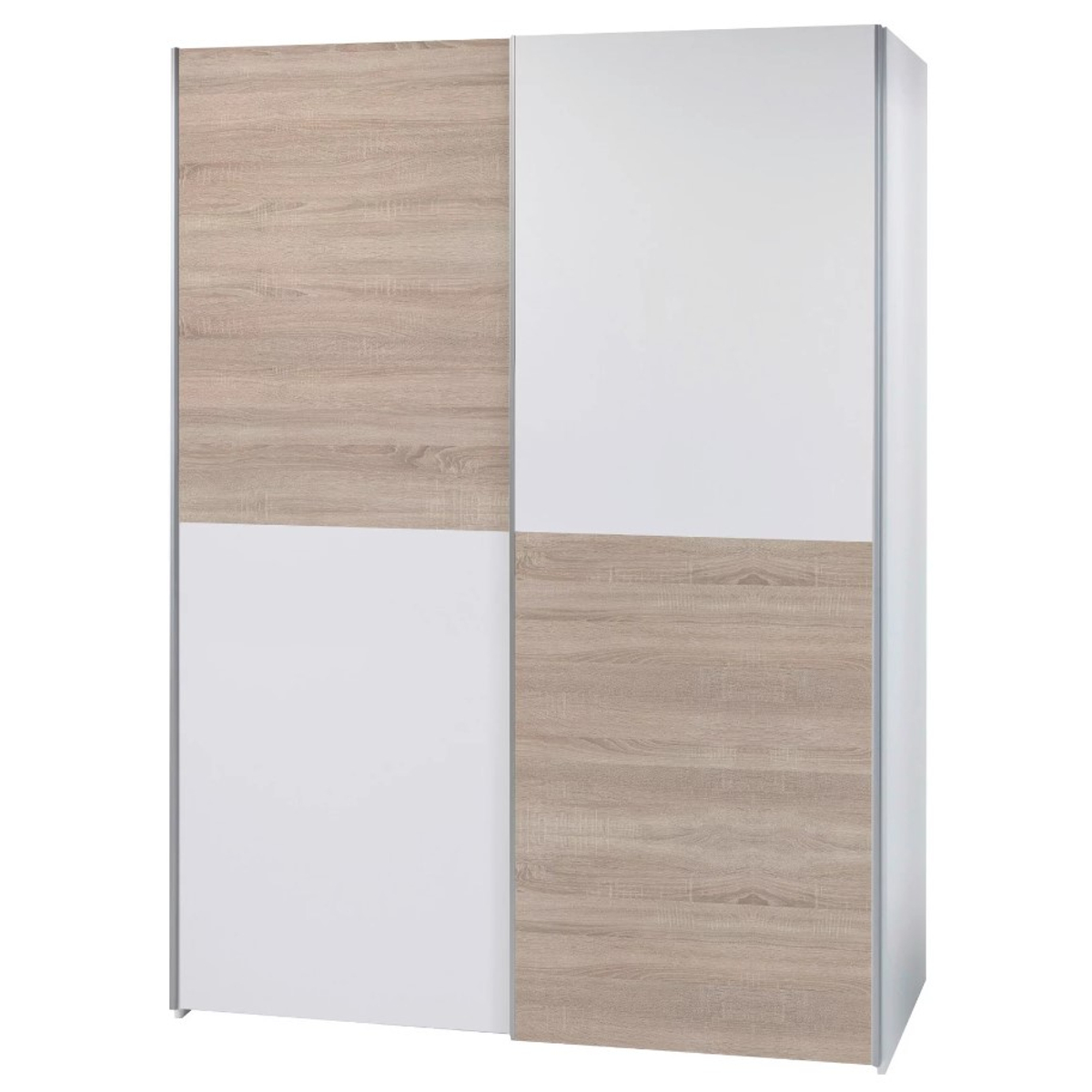 Interiax Wardrobe 'Emma' - Armoire à portes coulissantes avec 2 cintres et 2 étagères | Sonoma Oak | 195x170x57.5 cm
