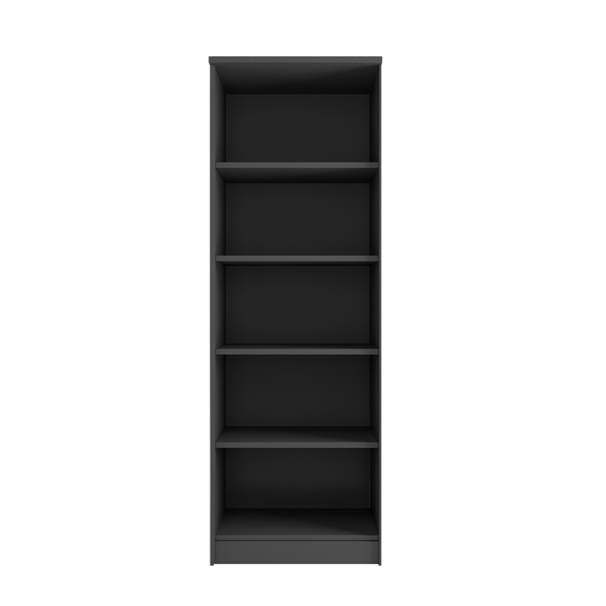 Interiax Armoire de rangement - Armoire 'Amelie' - 2 portes et 4 étagères | Anthracite | 180x80x40 cm