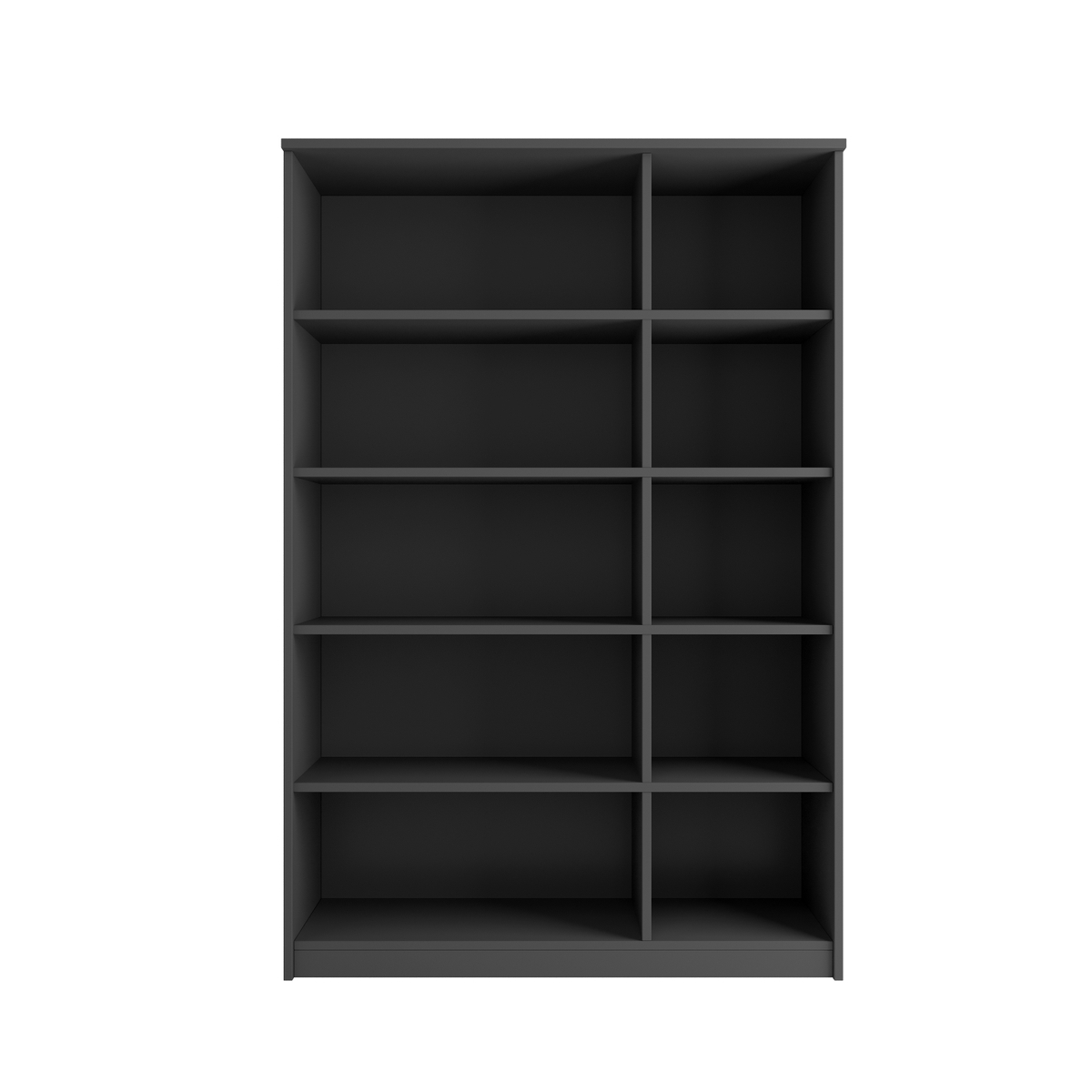 Interiax Opbergkast - Kledingkast 'Amelie' 3 deuren en 8 legplanken | Antraciet | 180x120x40 cm