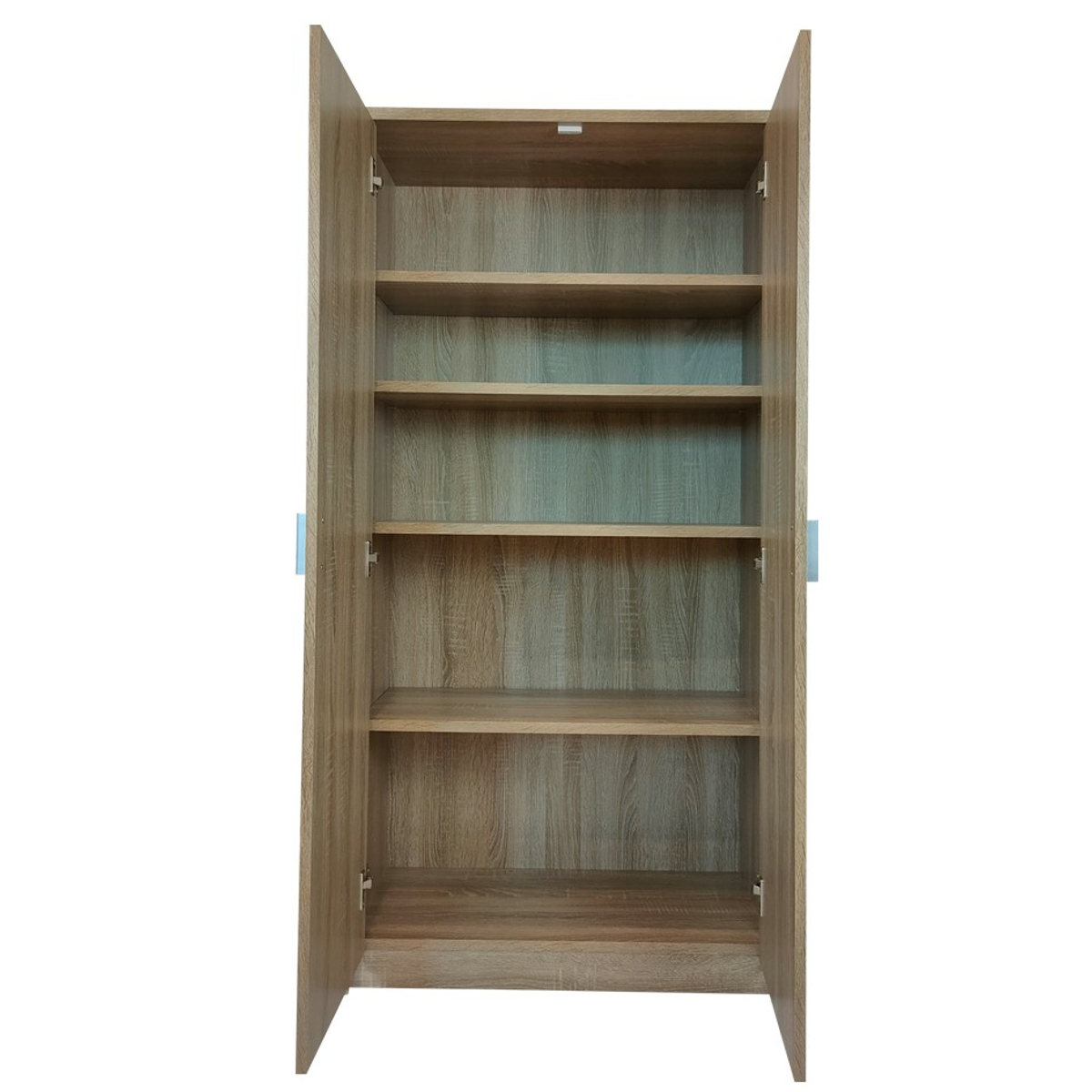 Interiax Opbergkast - Kledingkast 'Aurora' – 2 Deuren & 4 Legplanken | Sonoma Eik | 148x72x36 cm