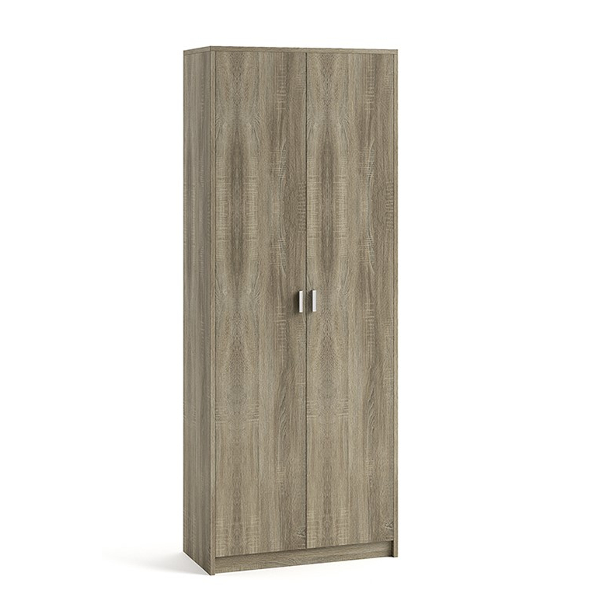 Interiax Opbergkast - Kledingkast 'Aurora' – 2 Deuren & 4 Legplanken | Sonoma Eik | 194x72x36 cm