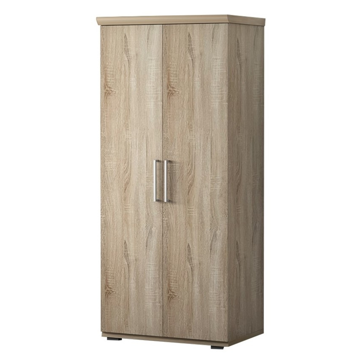 Interiax Kledingkast 'Mila' – 2 Deuren, 2 Lades, 1 Hanger & 3 Legplanken | Sonoma Eik | 183x80x52 cm