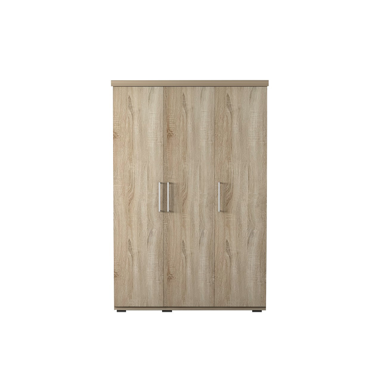 Interiax Kledingkast 'Mila' – 3 Deuren, 1 Hanger & 3 Legplanken | Sonoma Eik | 183x120x52cm