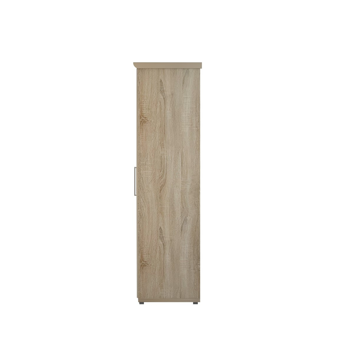 Interiax Kledingkast 'Mila' – 4 Deuren, 1 Hanger & 6 Legplanken | Sonoma Eik | 183x160x52cm