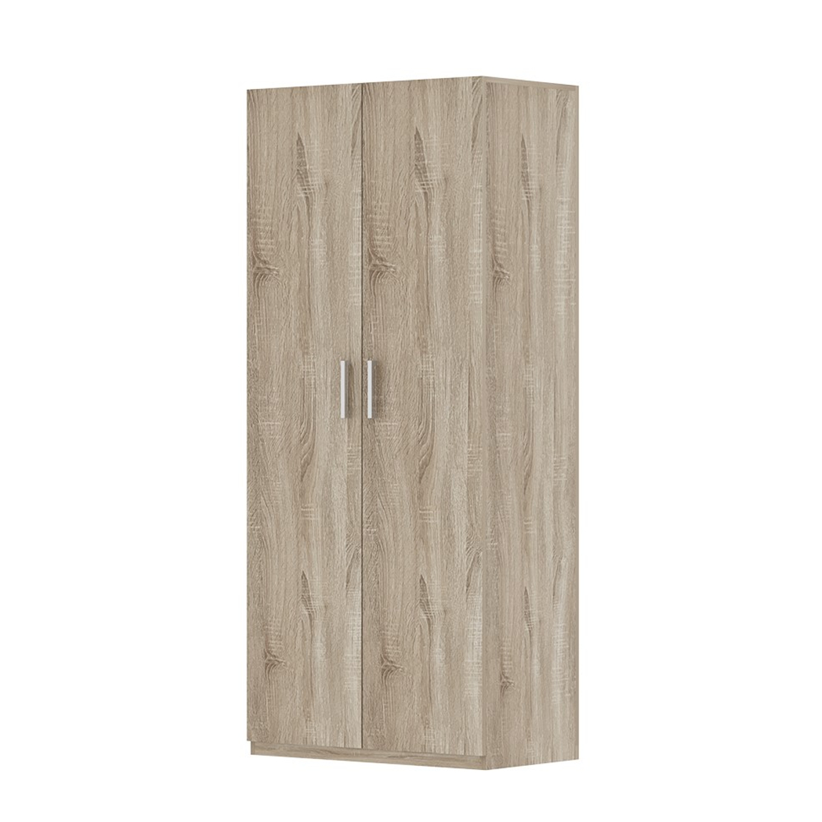 Interiax Opbergkast - Kledingkast 'Mila' - 2 Deuren & 4 Legplanken | Sonoma Eik | 180x80x42 cm