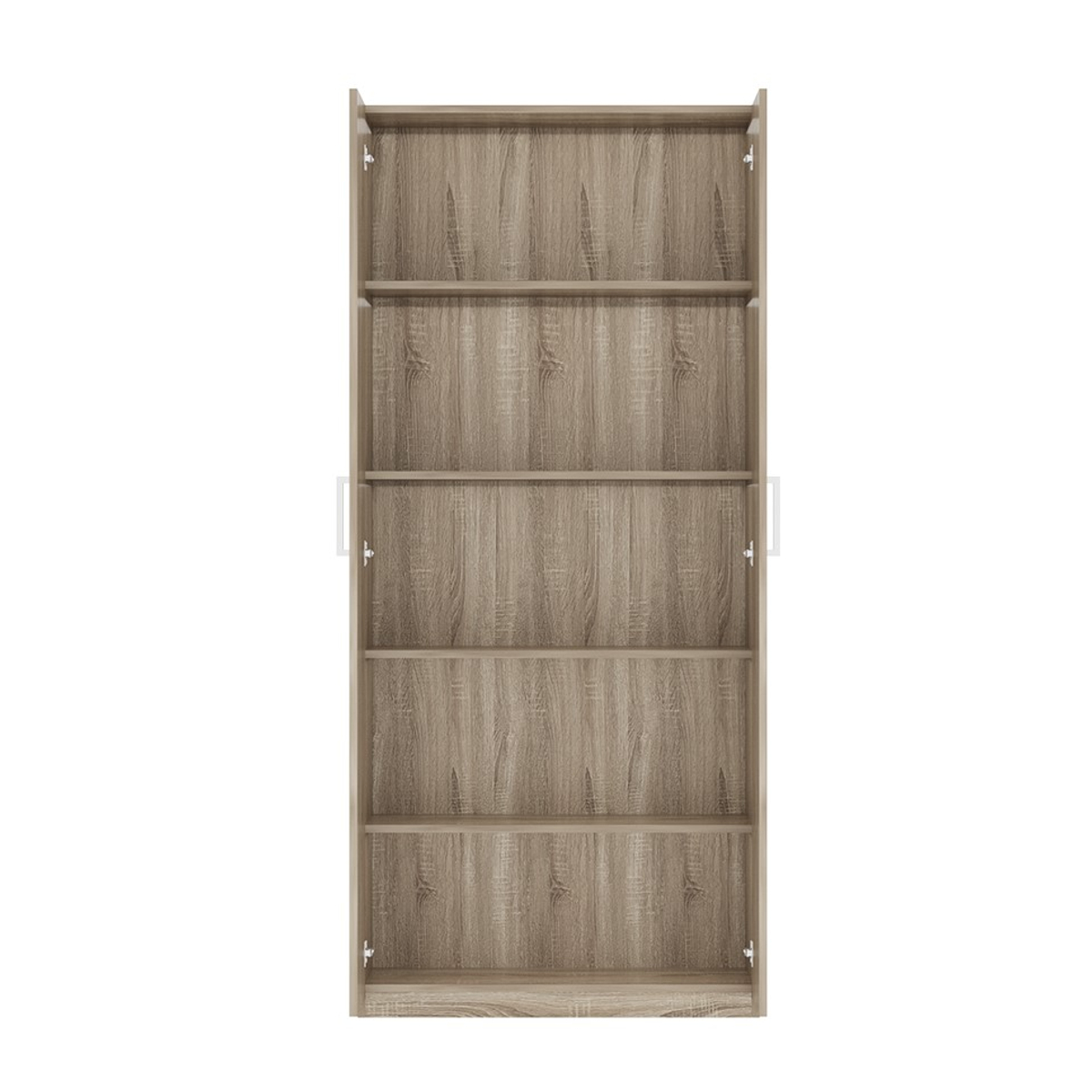 Interiax Opbergkast - Kledingkast 'Mila' - 2 Deuren & 4 Legplanken | Sonoma Eik | 180x80x42 cm