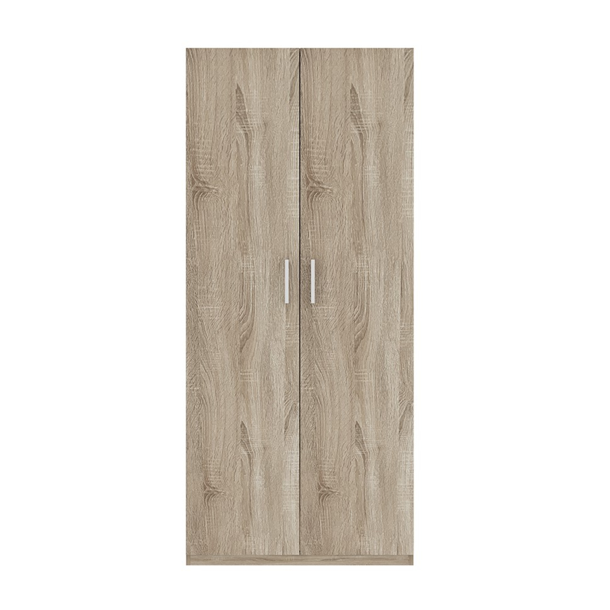 Interiax Opbergkast - Kledingkast 'Mila' - 2 Deuren & 4 Legplanken | Sonoma Eik | 180x80x42 cm