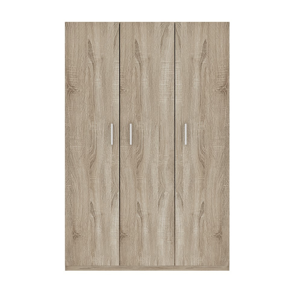 Interiax Opbergkast - Kledingkast 'Mila' - 3 Deuren & 8 Legplanken | Sonoma Eik | 180x120x42 cm