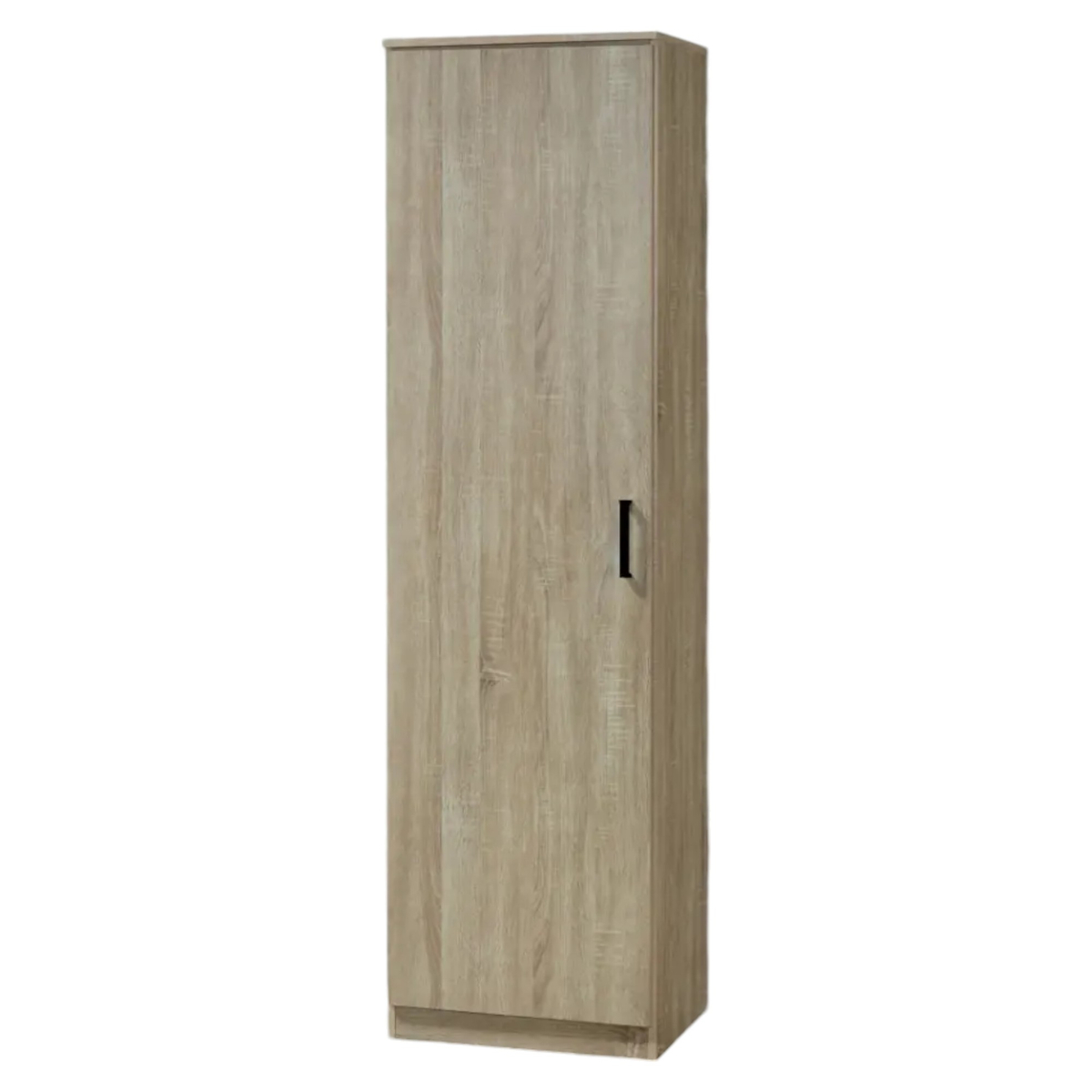 Interiax Opbergkast - Kledingkast 'Lucas' - 1 Deur & 4 Legplanken | Sonoma Eik | 184x50x42 cm