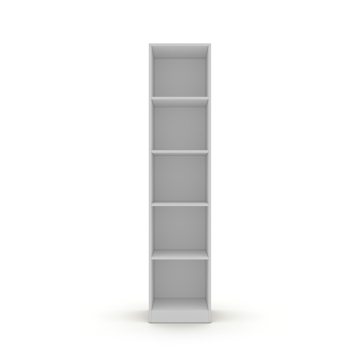 Interiax Opbergkast - Kledingkast 'Mila' - 1 Deur & 4 Legplanken | Wit | 180x40x42 cm