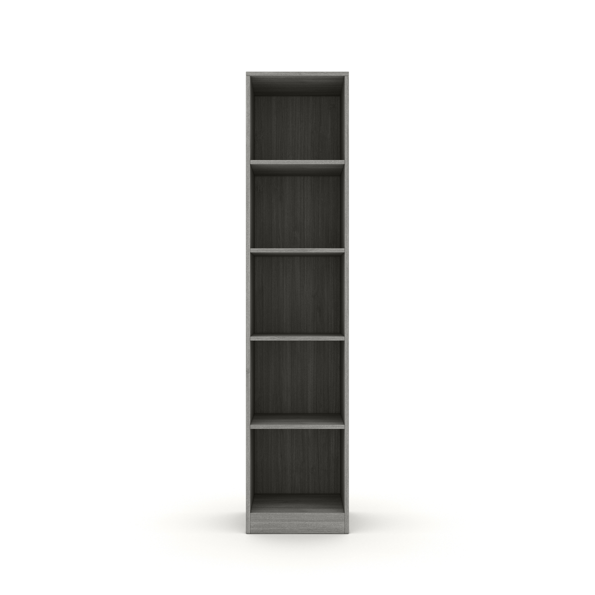 Interiax Opbergkast - Kledingkast 'Mila' - 1 Deur & 4 Legplanken | Grijze Eik | 180x40x42 cm