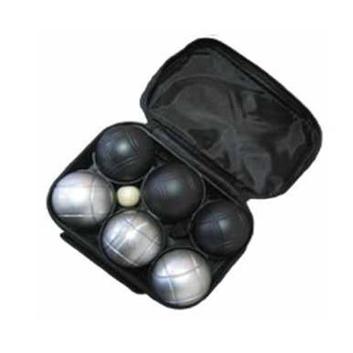 Jeu De Boule 6 ballen (3 zwart/3 grijs) in tas