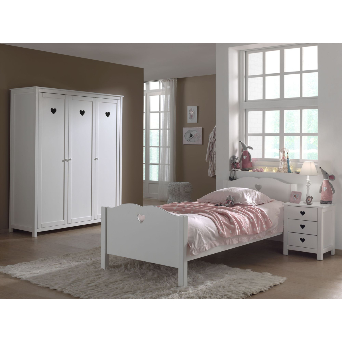 Kledingkast Amori 3 Deuren Wit