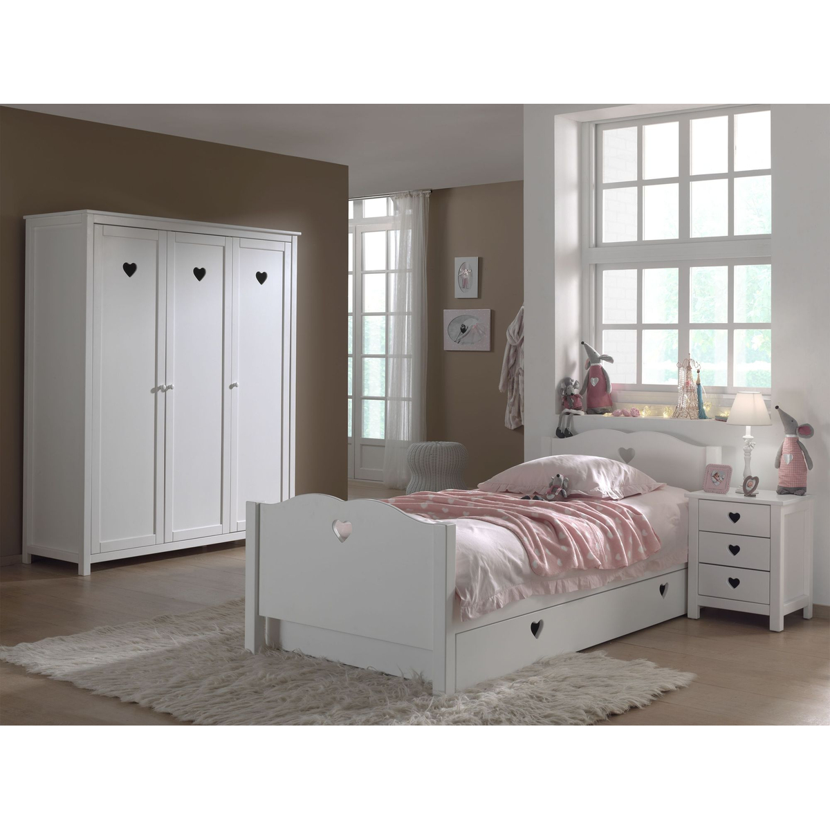 Kledingkast Amori 3 Deuren Wit