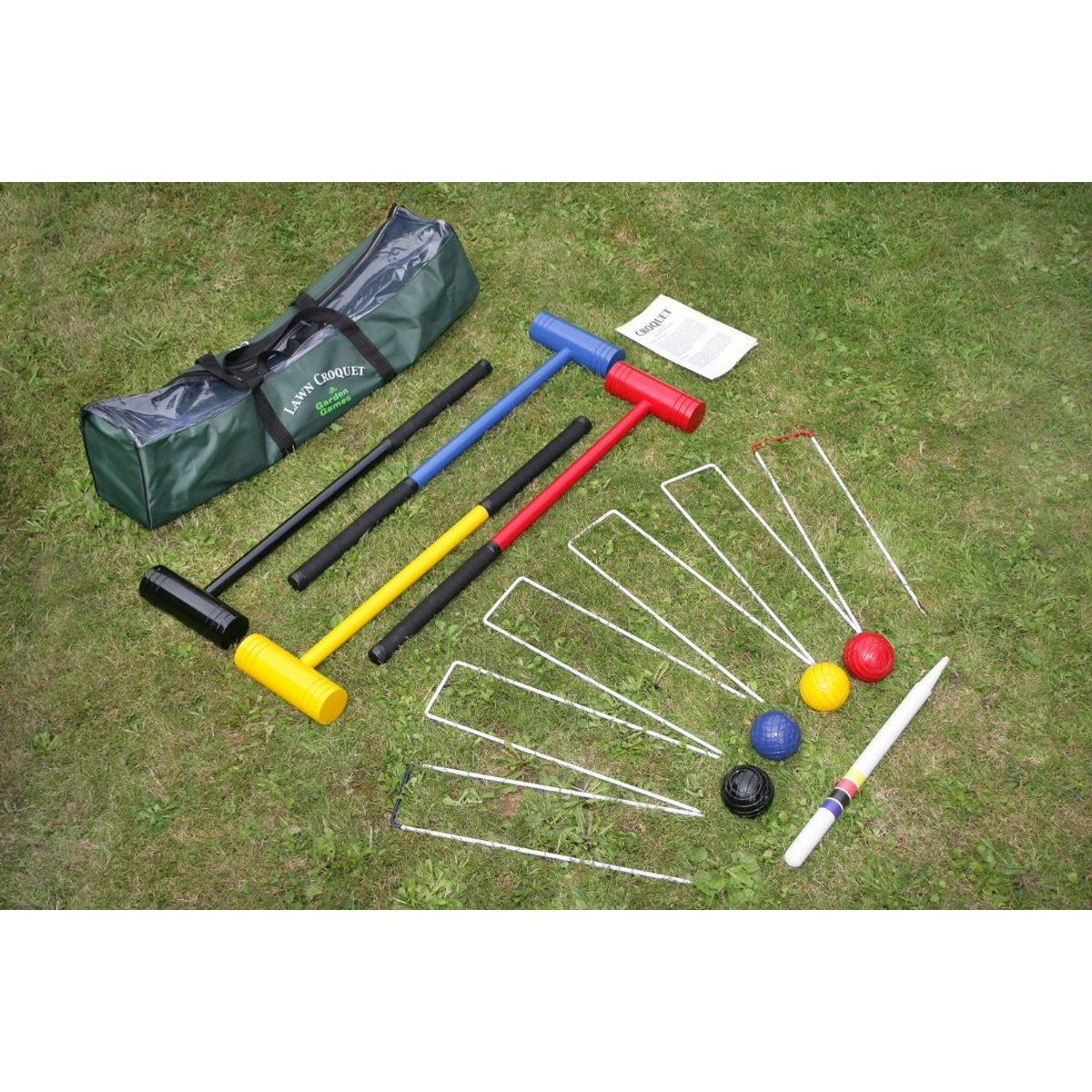 Lawn Croquet set 4 spelers in Handige Draagtas