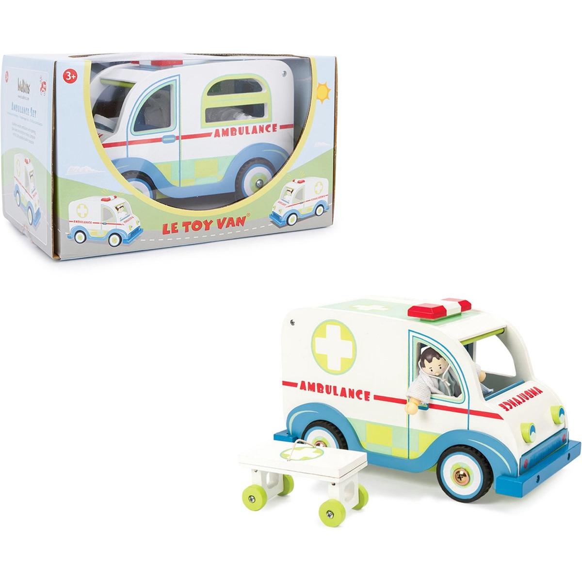 Le Toy Van Speelset Auto's Ambulance set - Hout