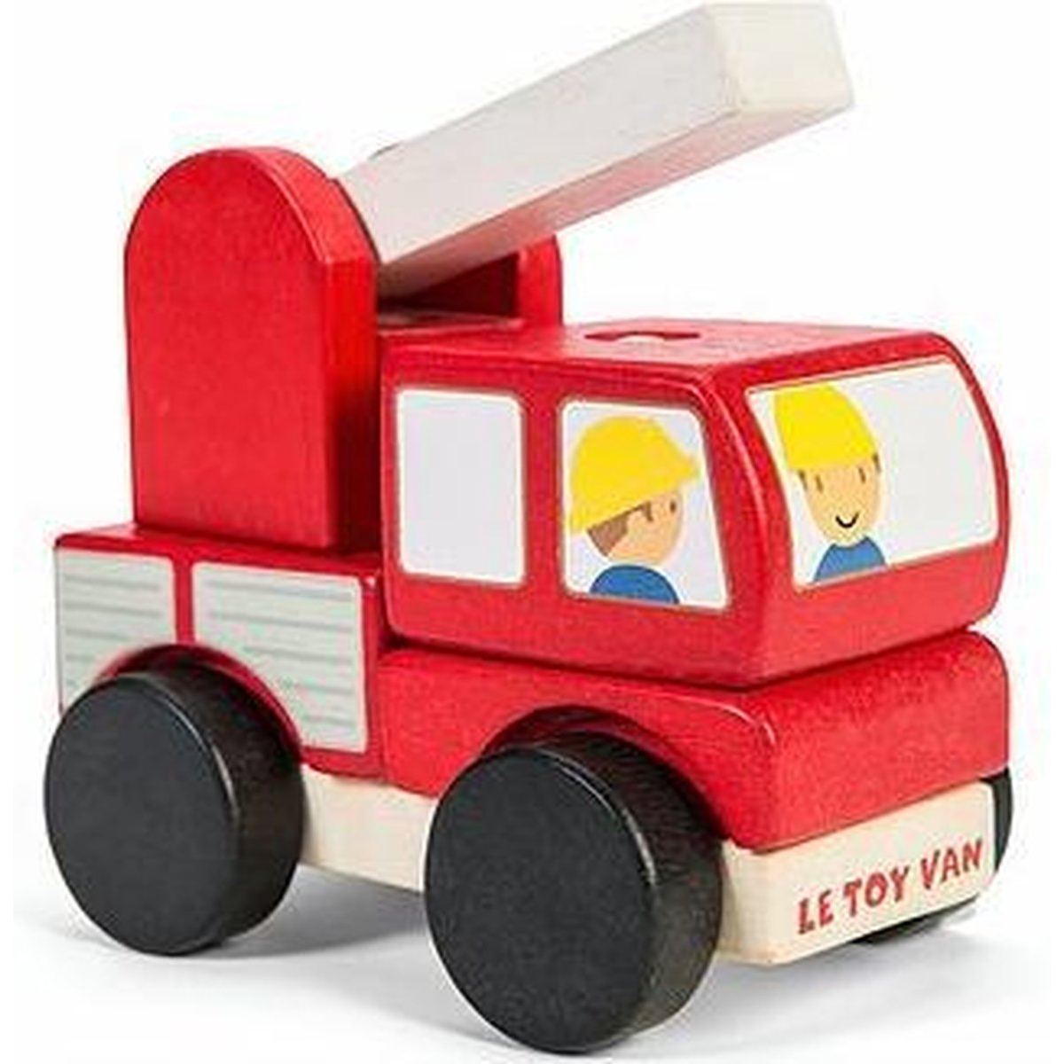 Le Toy Van Stapelset Voertuigen Rood - Hout