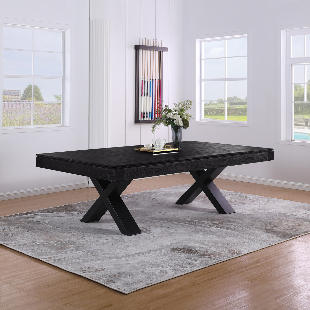 Lexor Dinner Xoon Pooltafel 7FT Zwarte Eik