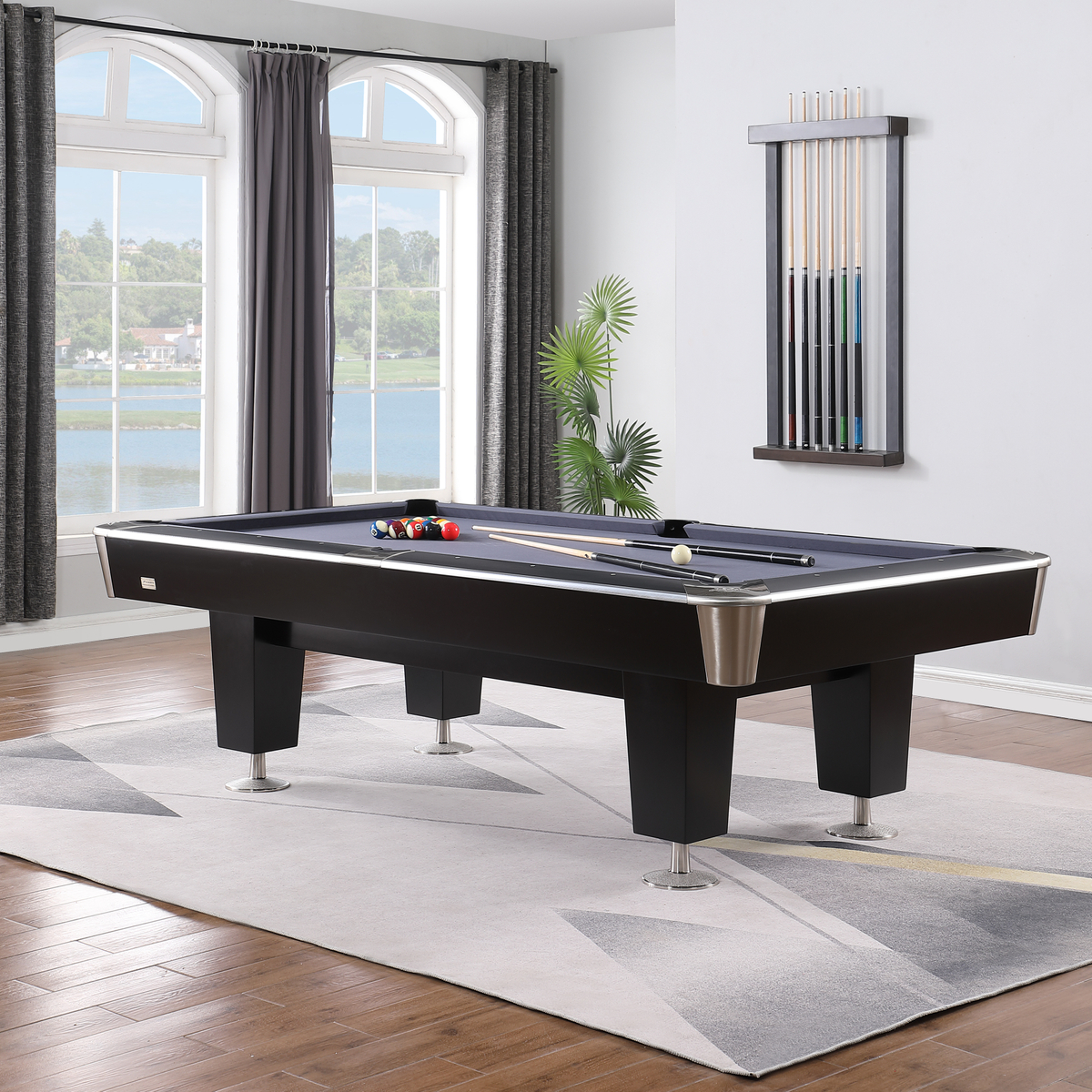 Lexor X-treme II Pro-Series Pooltafel RVS Zwart 8FT