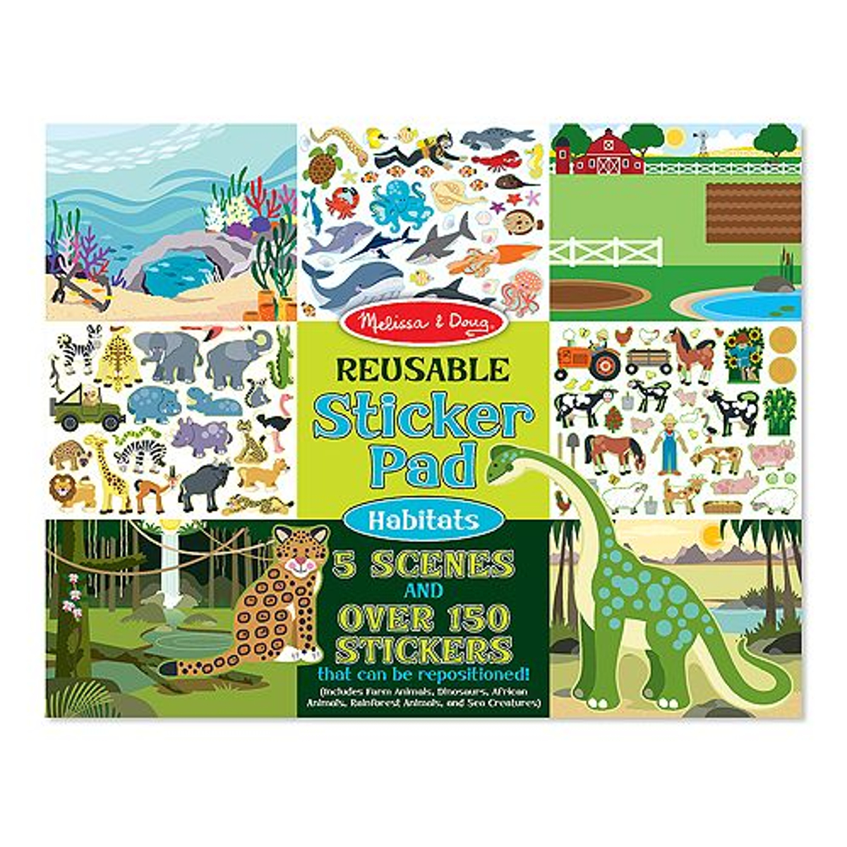 Melissa & Doug - Groot herbruikbaar Stickerboek - Habitats