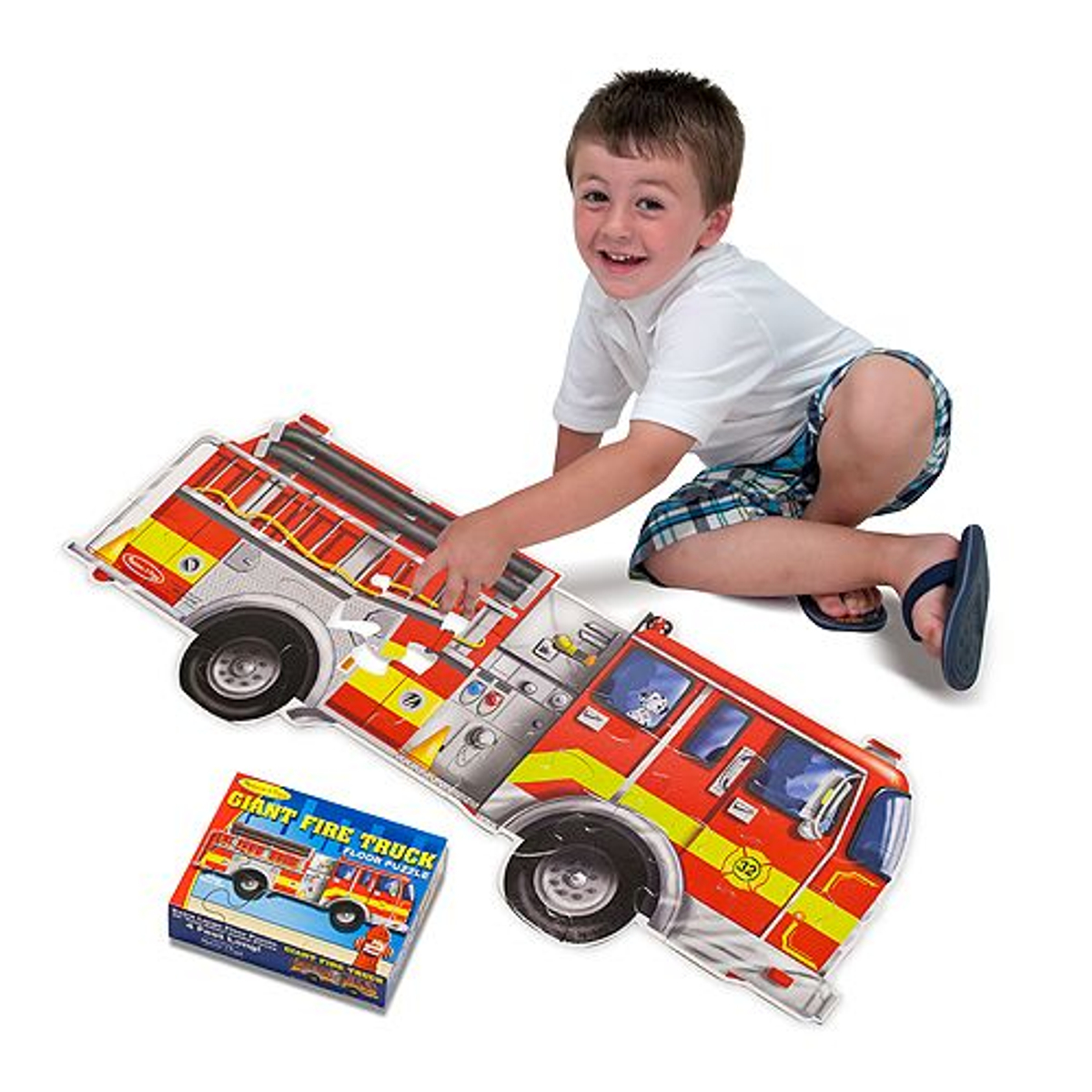 Melissa & Doug Reuze Brandweerwagen Puzzel