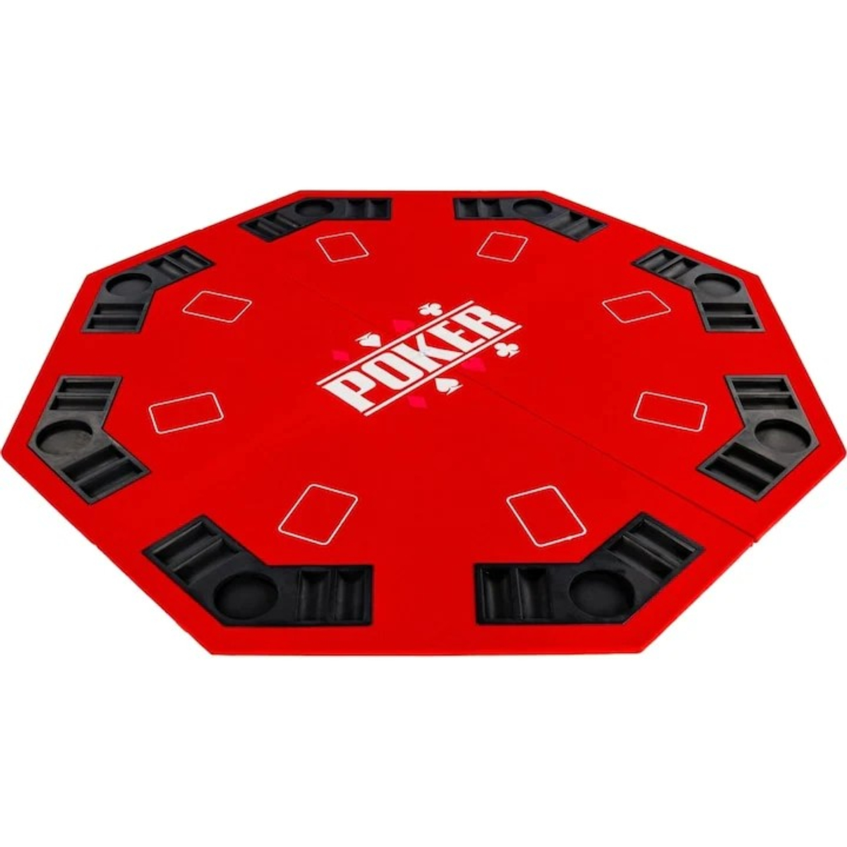 NORTH Pokertafel 8-hoekig 122cm, rood