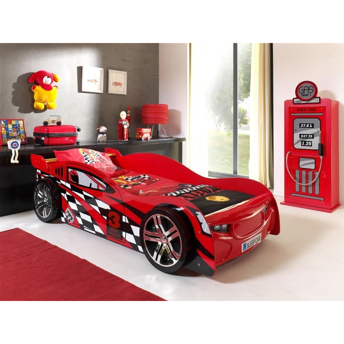 Night Speeder Autobed - Rood - Kinderbed