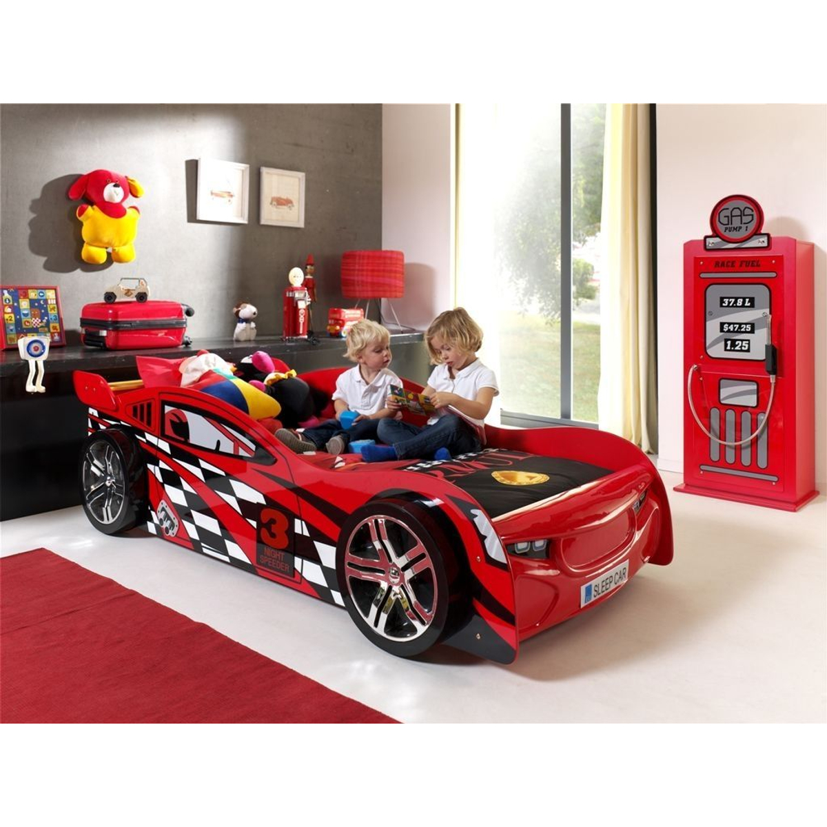 Night Speeder Autobed - Rood - Kinderbed