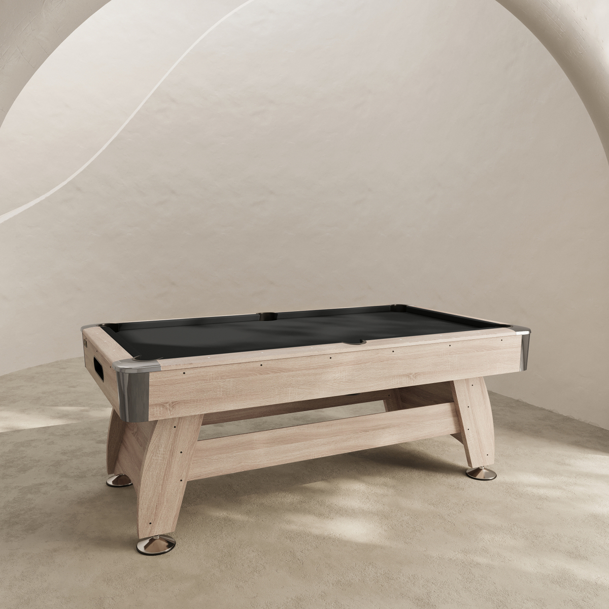 NORTH Gardone Pool Table Wood/Black 8FT