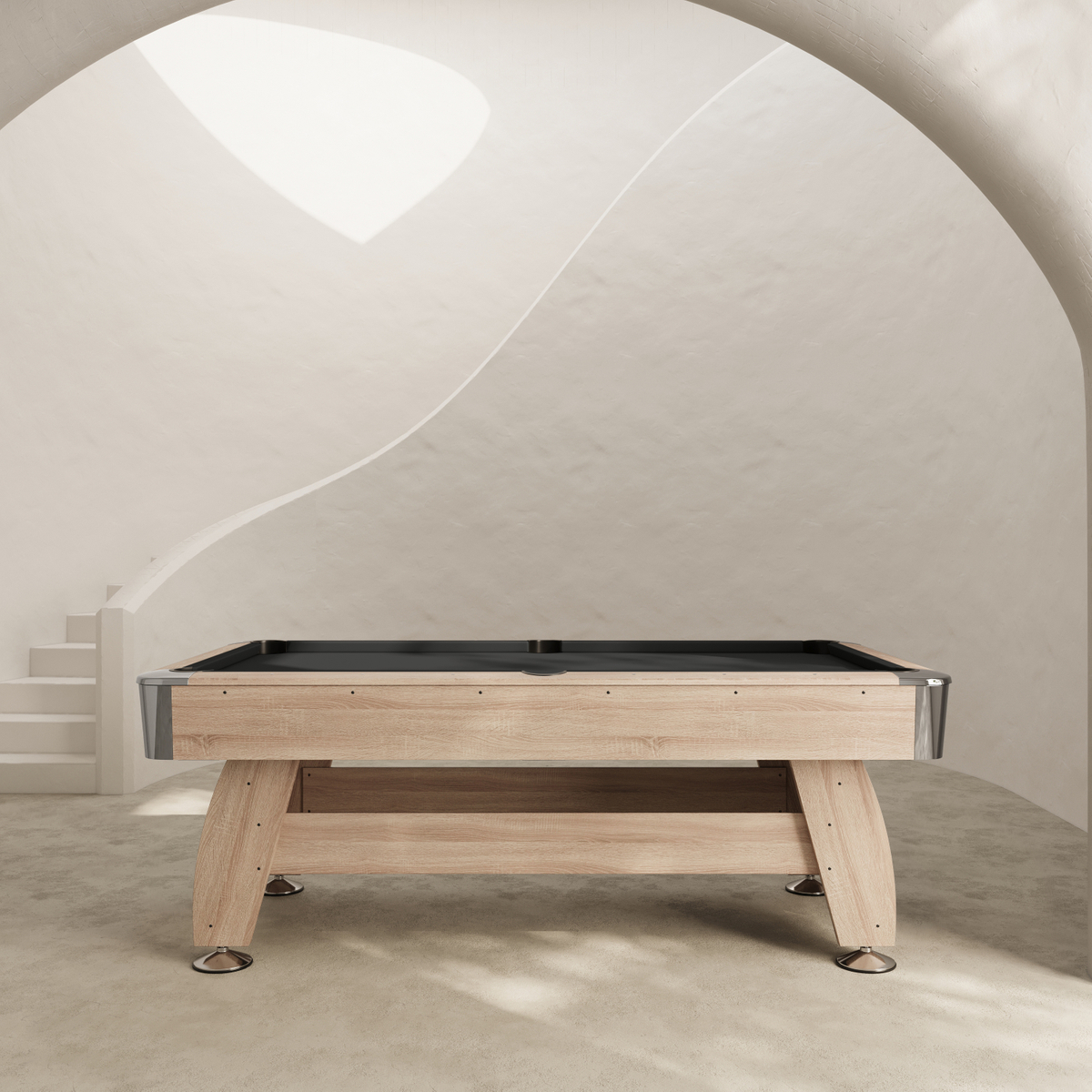 NORTH Gardone Pooltafel Wood/Zwart 8FT