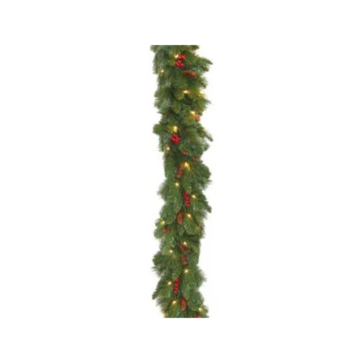 NTC Everyday Pine Cone & Berry Garland 274cm 50led
