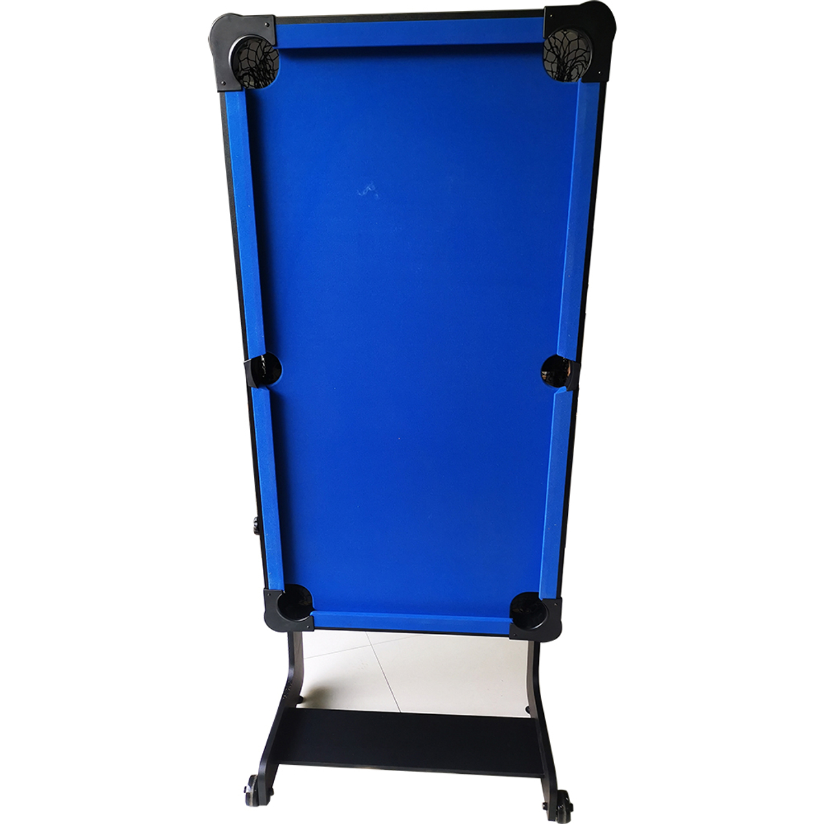 TopTable Fun Fold-Up Pool Table Wood/Blue 5FT