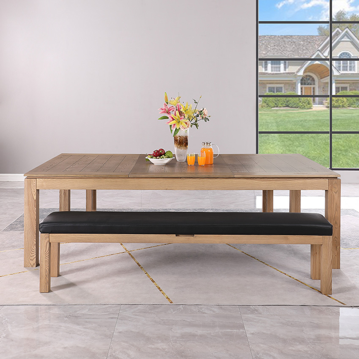 Top Table Lexor Pooltafel Dinner Design Vintage Oak 8FT