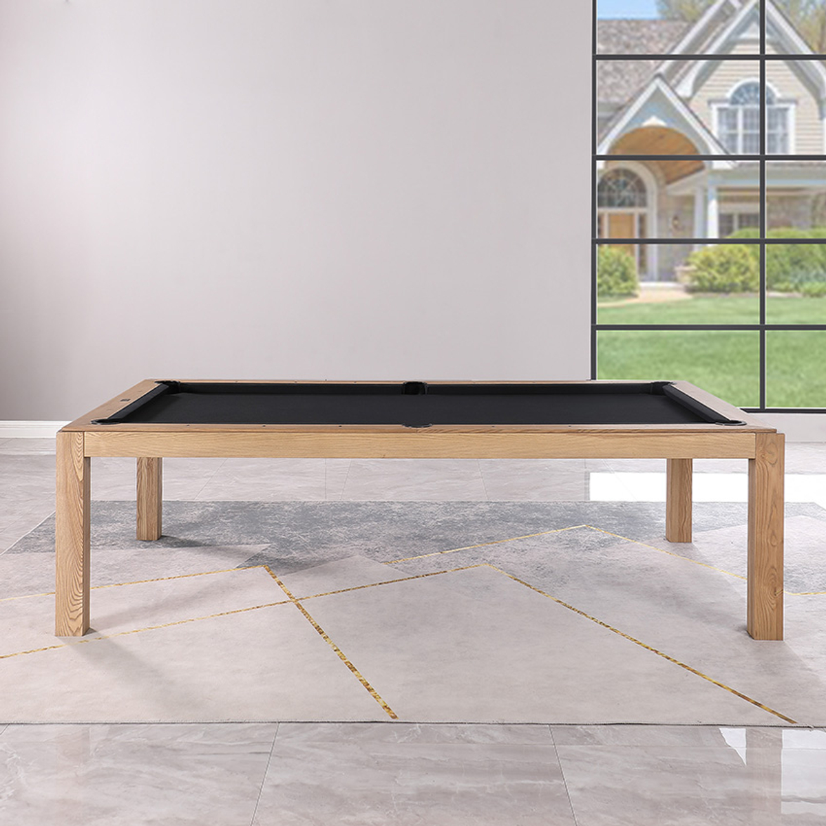 Top Table Lexor Pooltafel Dinner Design Vintage Oak 8FT