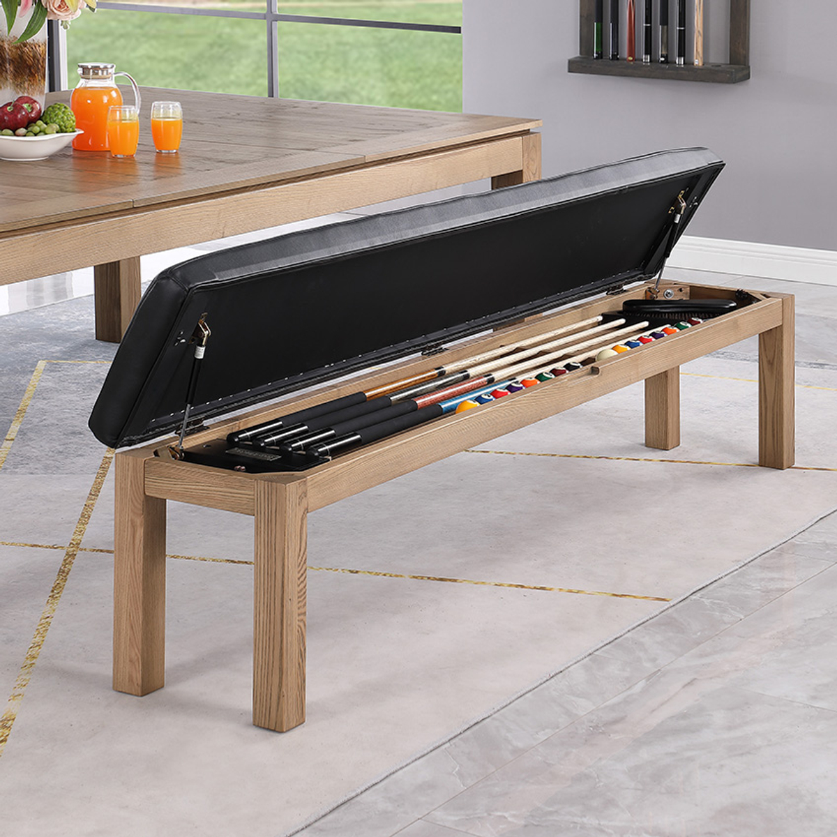 Top Table Lexor Pooltafel Dinner Design Vintage Oak 8FT