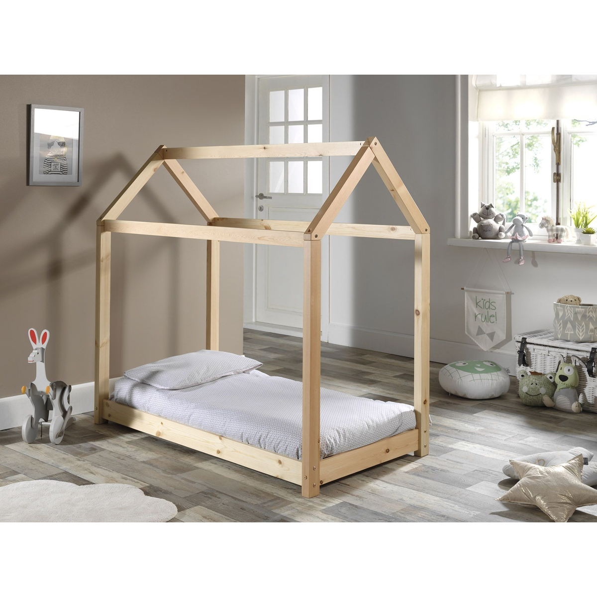 Peuterbed Huis 70x140 Naturel