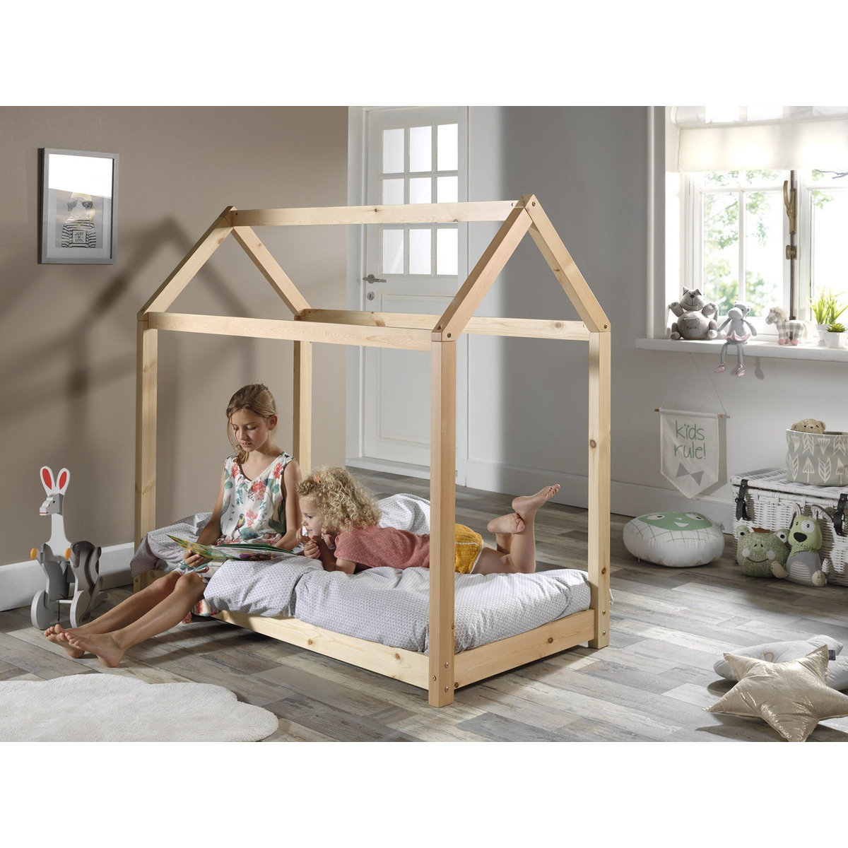 Peuterbed Huis 70x140 Naturel