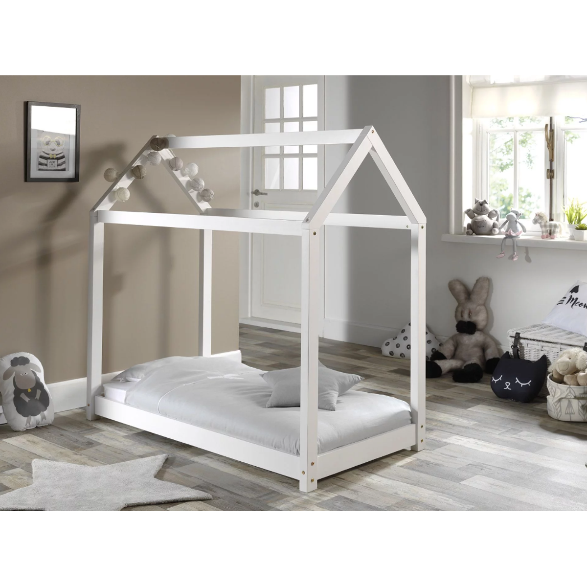 Peuterbed Huis 70x140 Wit