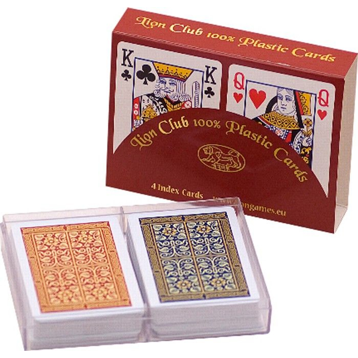Poker Kaarten Lion 100% Plastic x2, Bridge 