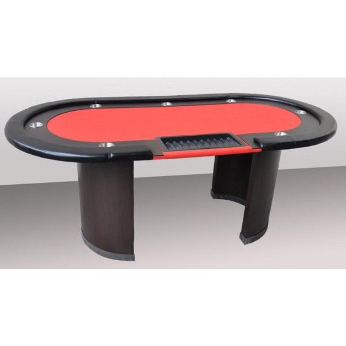 XXL Poker Table Nevada rouge 7 joueurs + distributeur