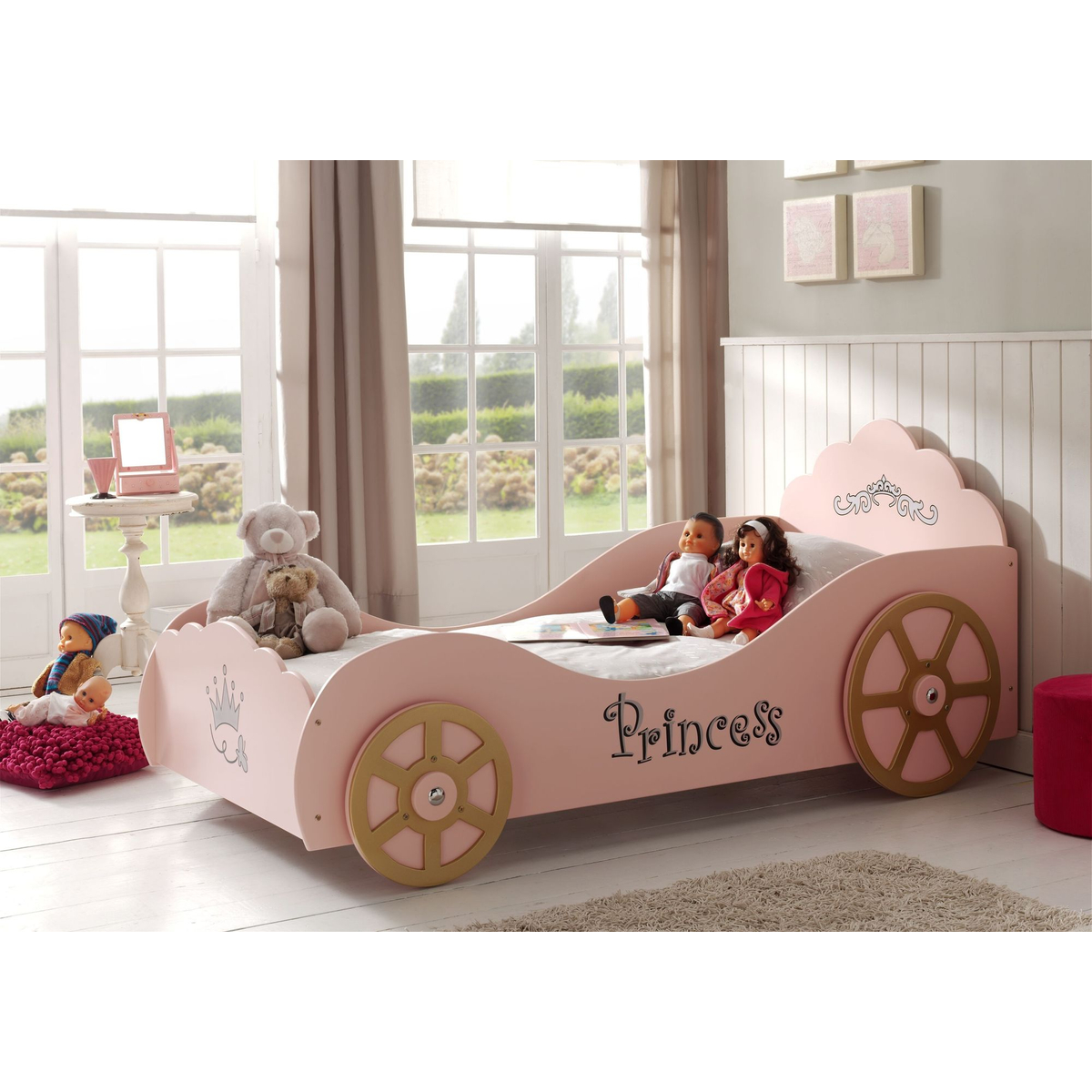 Princess Pinky Autobed - Roze - Kinderbed