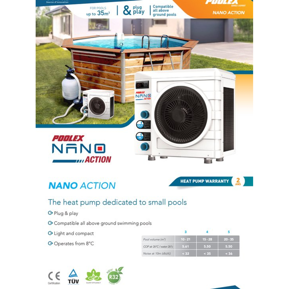 Poolex Warmtepomp Nano Action 4kW