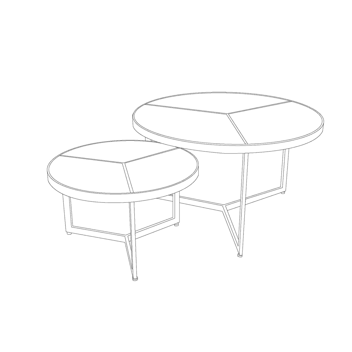 Salontafel 'Laveu' Mangolia 2-delig