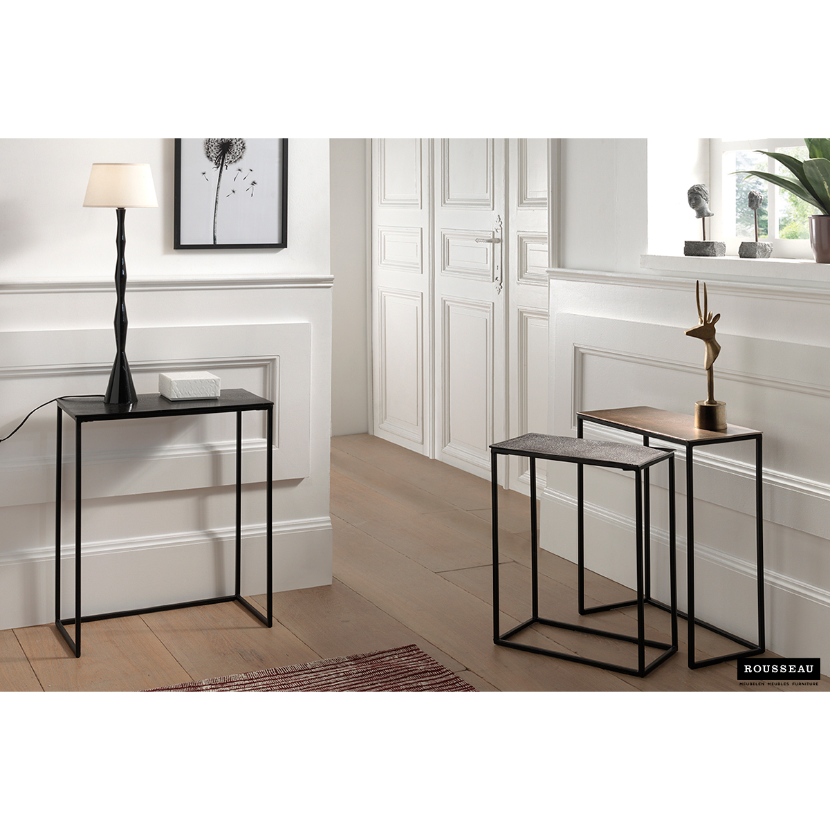 Bijzettafel 'Triplex' Metaal (set van 3)