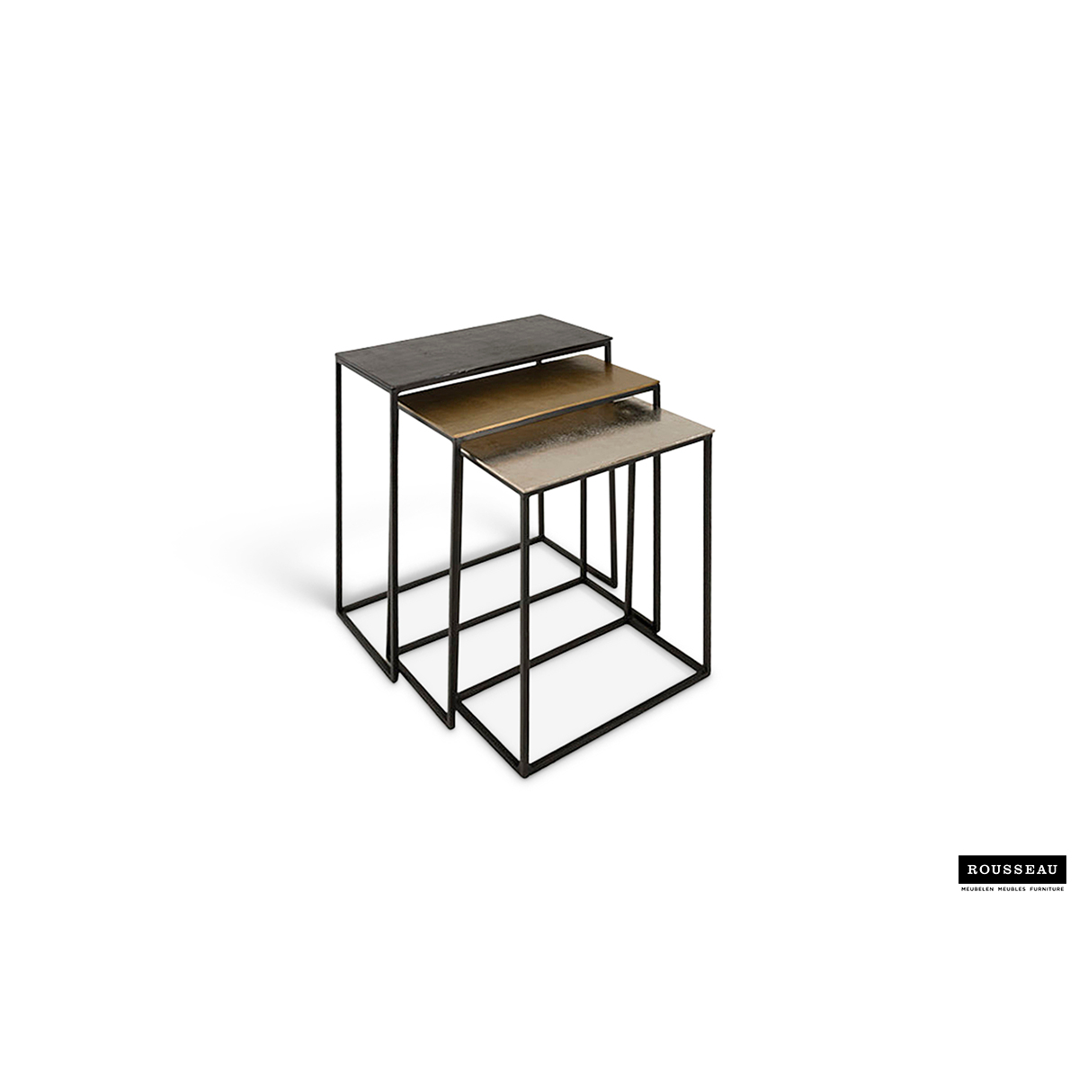 Bijzettafel 'Triplex' Metaal (set van 3)