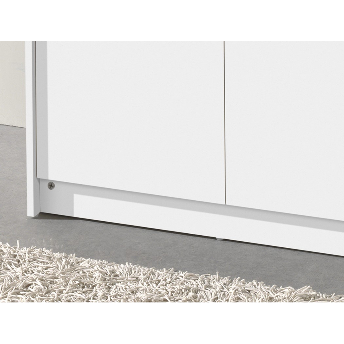 Interiax Kledingkast 'Amelie' – 2 Deuren, 1 Hanger & 1 Legplank | Wit | 180x80x54 cm