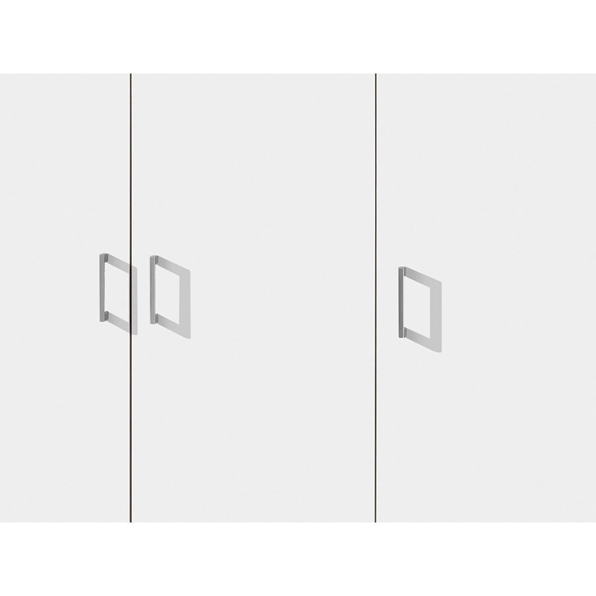 Interiax Kledingkast 'Amelie' 3 deuren en 8 legplanken Wit (180x120x40cm) 