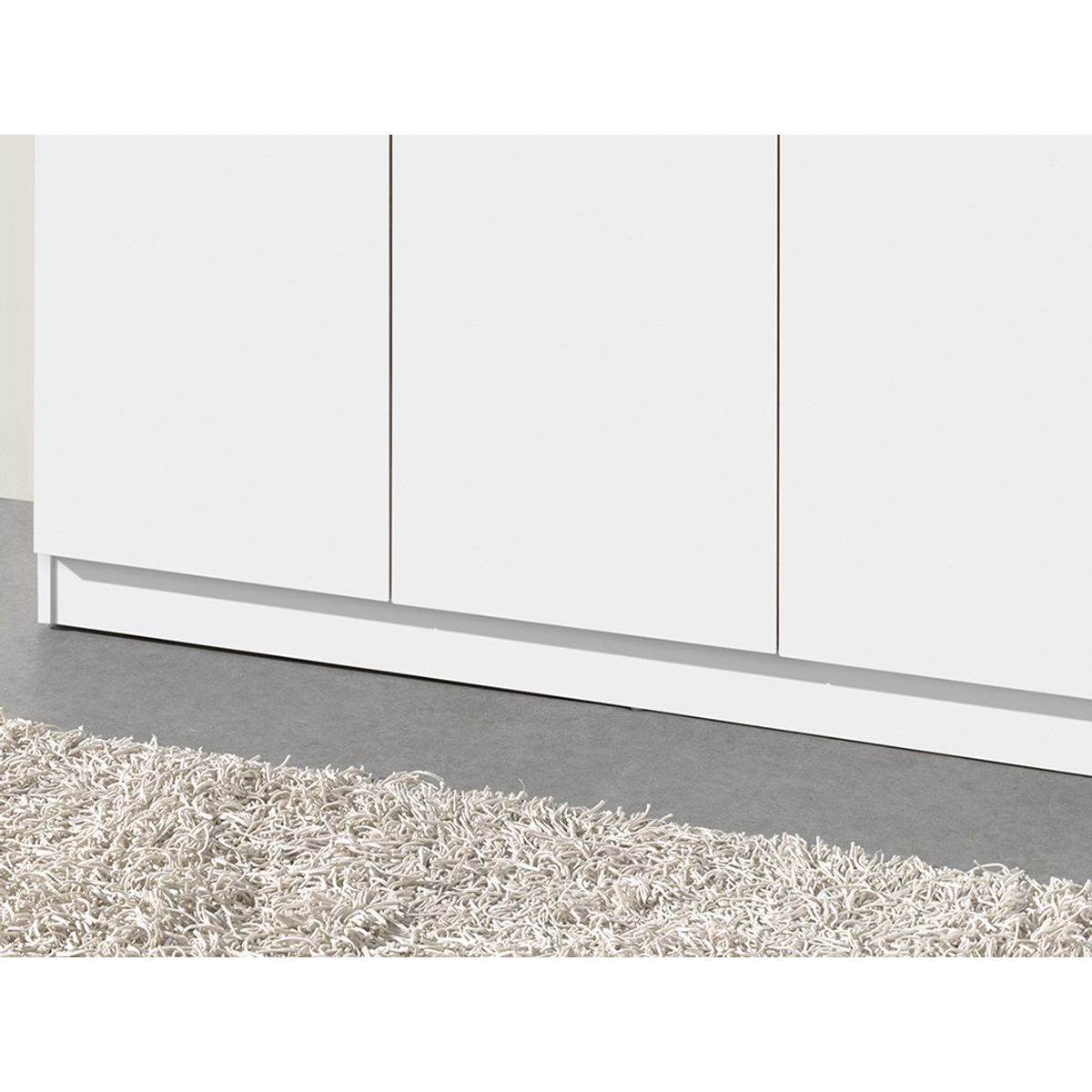 Interiax Armoire de rangement - Armoire 'Amelie' 3 portes et 8 étagères | Blanc | 180x120x40 cm